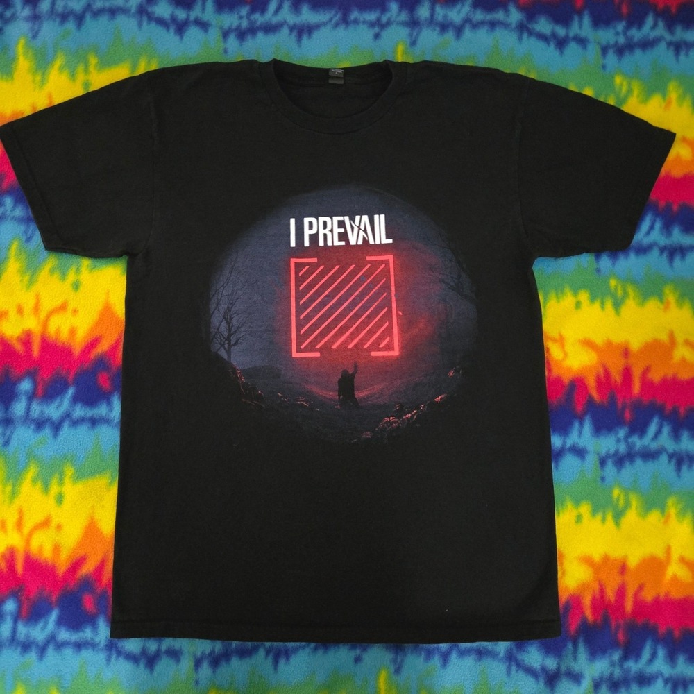 I Prevail Trauma Band T-Shirt Mens Large Black Graphic Rock Tee Tultex Cotton